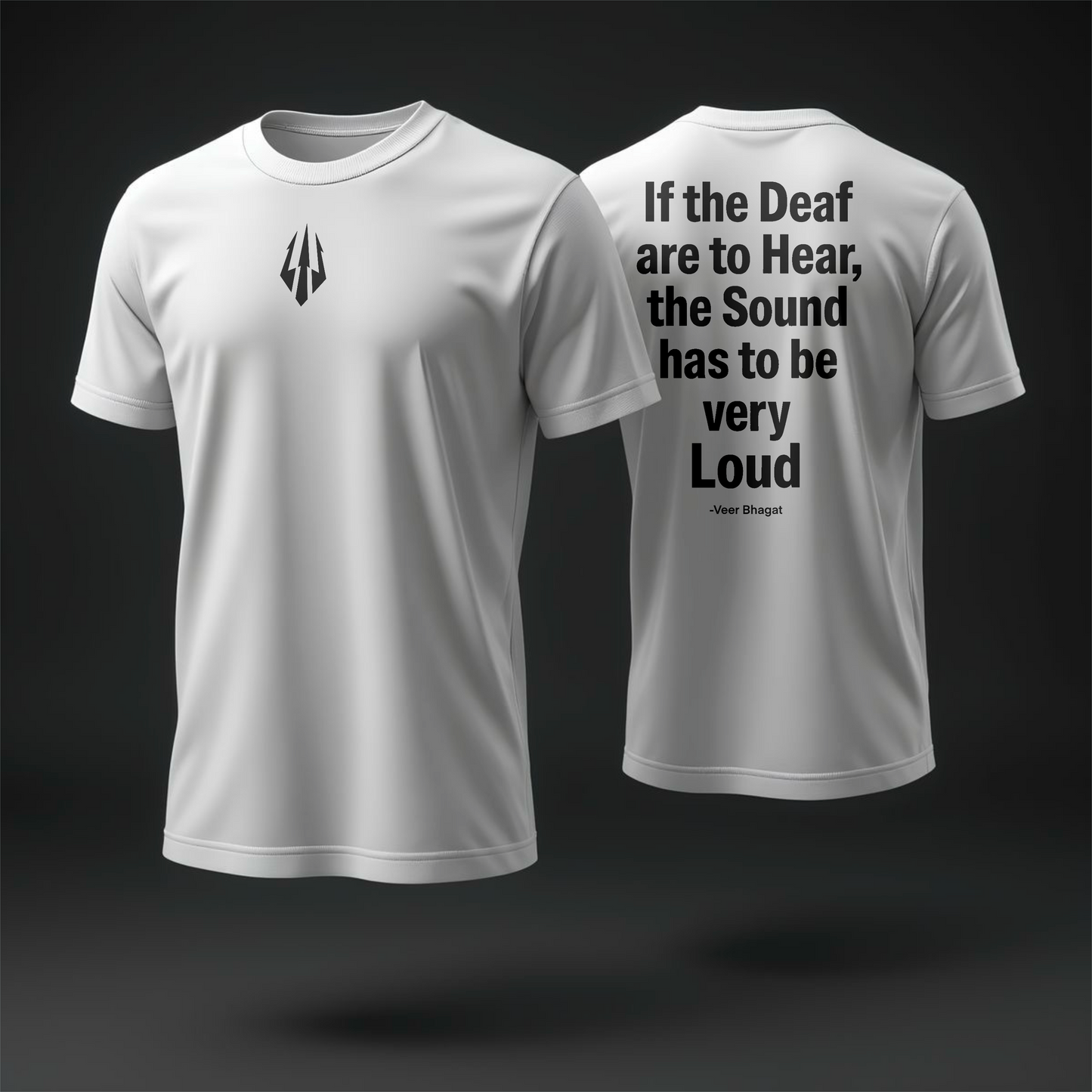 The Sound Had to Be Loud – Bhagat Singh Quote Tee (WHITE) | VANSHAK