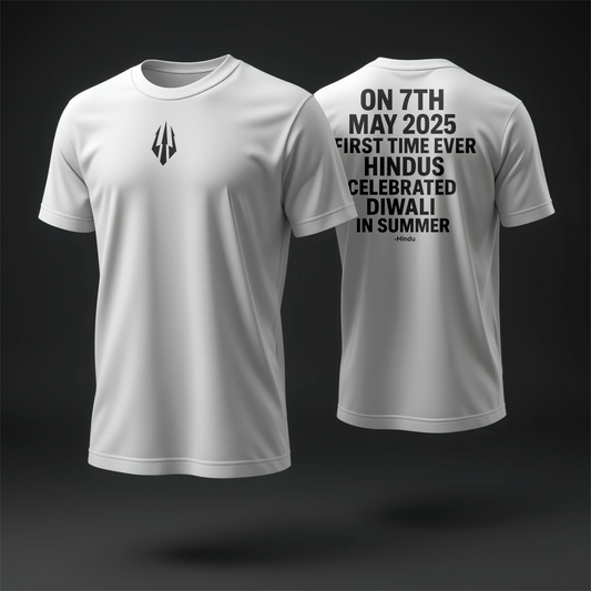DIWALI in summer Tee – 7th May 2025 - (WHITE) | VANSHAK