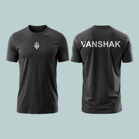 VANSHAK Core Identity Tee – (BLACK) | VANSHAK