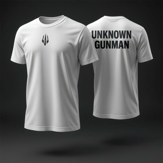 UNKNOWN GUNMAN – The Spirit of Every Indian | White Tee | VANSHAK